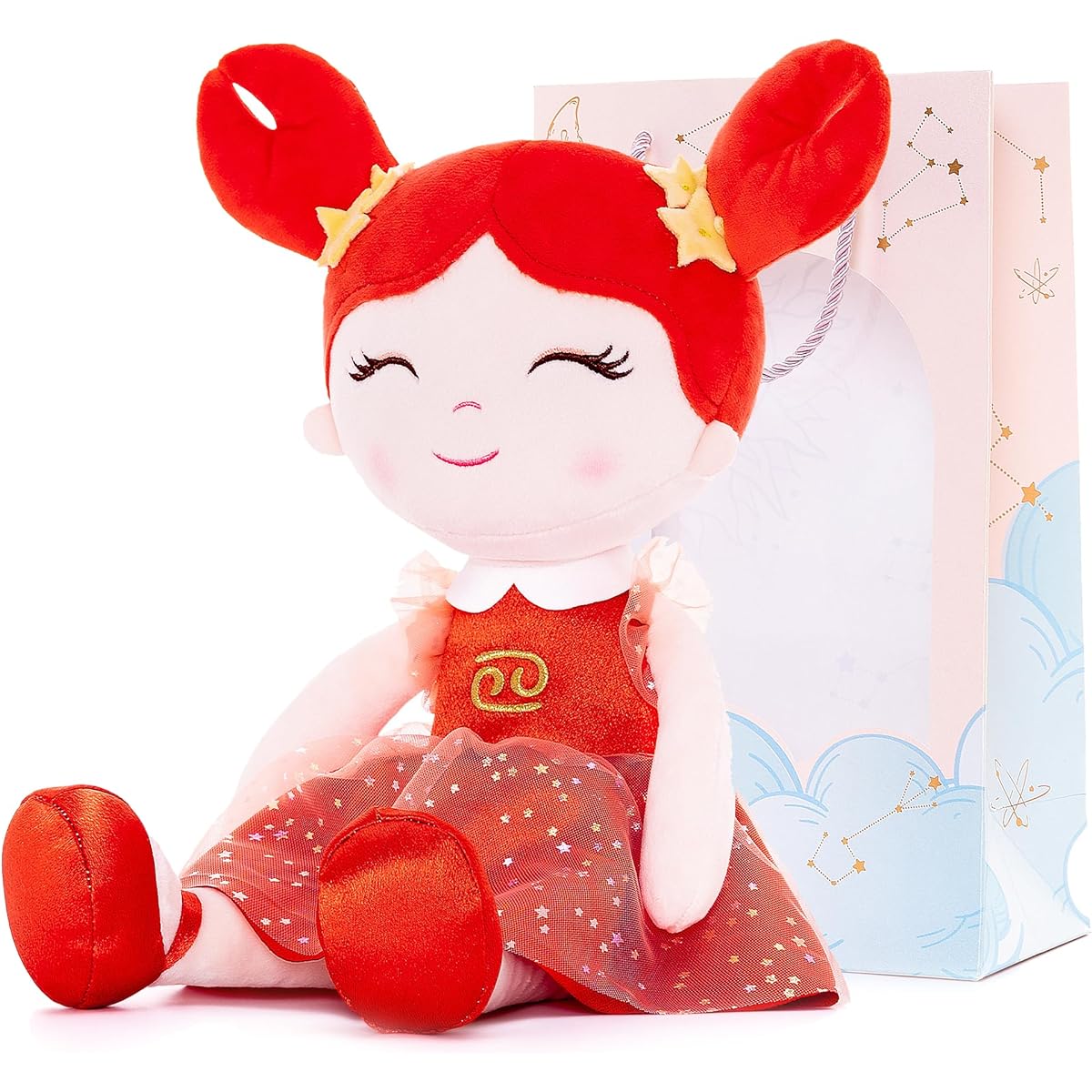 Arteeksdoll Personalized Baby Girl Gift Stuffed Animal Zodiac Sign Doll Birthday Gift 17 Inch Cancel
