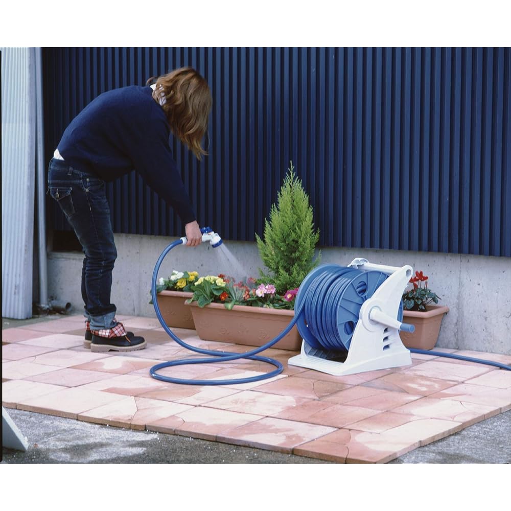 Green Life Hose Hose Reel 50m Comes with a foot step for easy winding Genius Hose Inner Diameter 15mm GR50GNF