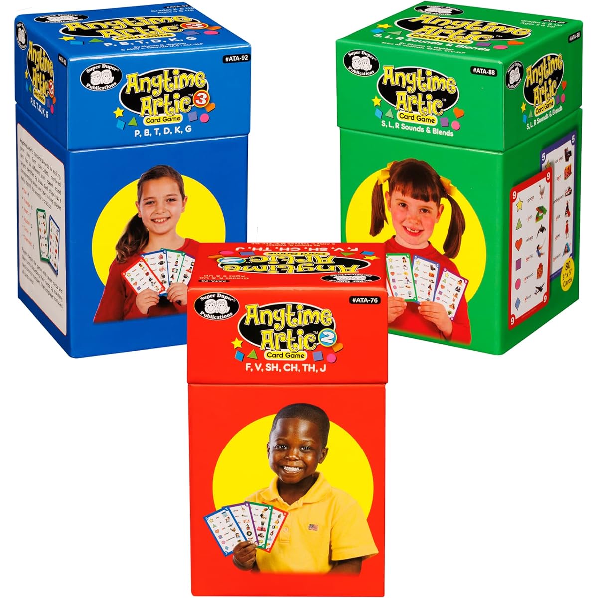 Super Duper Publications | Anytime Articulation Flash Card Game Combo (Sets 1, 2, 3) | Speech Therapy - Articulation Card Games | Educational Learning Resources for Kids