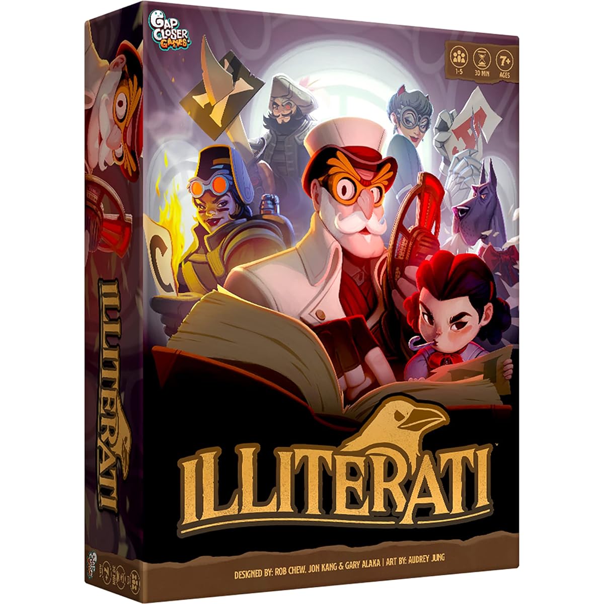 Gap Closer Games Illiterati - Cooperative Survival Word Game for Families, Ages 7+, 1-5 Players, 40 Minutes