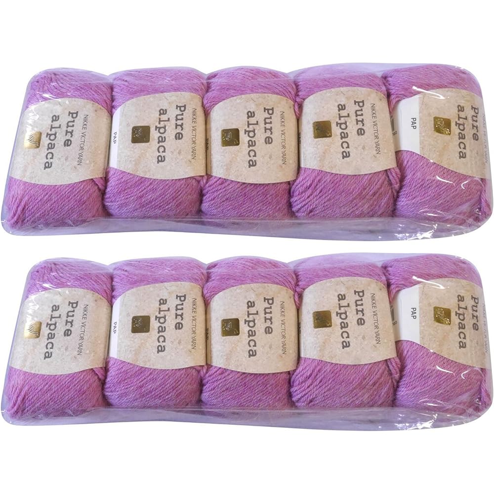 Nikke Victor Yarn Pure Alpaca Yarn Gota col.95 Light Blue 40g Approx. 110m Set of 10 PAP