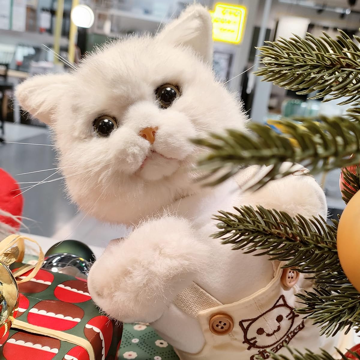 Chongker Plush Cat Doll Toy Stuffed Handmade Realistic Stuffed British Shorthair Kitten Doll with Joints for Women, Cat Lovers, Birthdays, Anniversaries, Christmas
