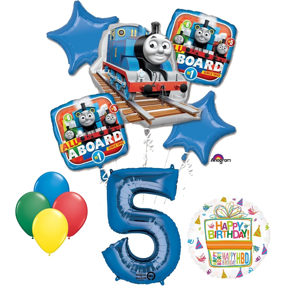 Ultimate Thomas 5th Birthday Party Supplies Balloon Decorations
