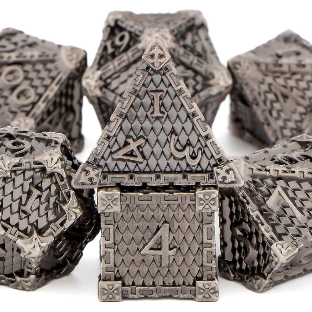 OUKELANWO Dungeons and Dragons Dice Set D&D with Box Polyhedral Metal DND Dice Role Playing RPG D D Dice D20 D12 D10 D8 D6 D4