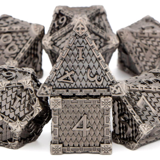 OUKELANWO Dungeons and Dragons Dice Set D&D with Box Polyhedral Metal DND Dice Role Playing RPG D D Dice D20 D12 D10 D8 D6 D4