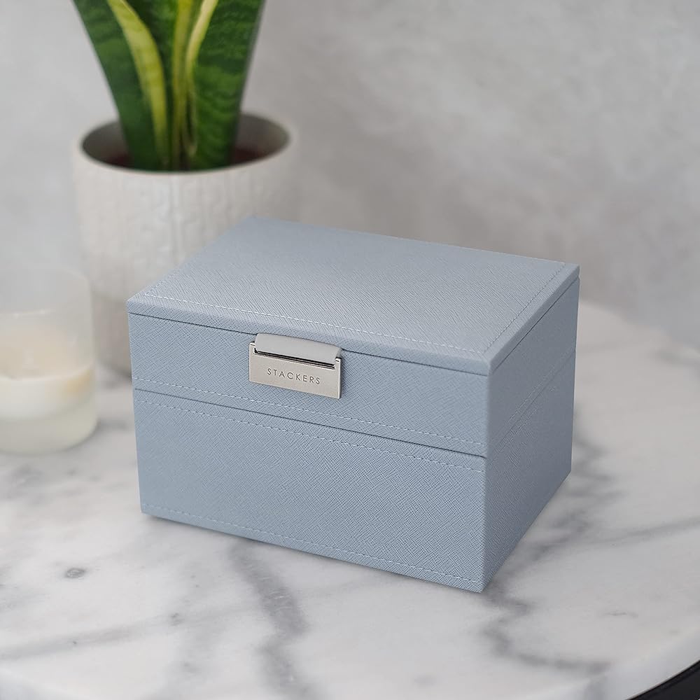 STACKERS LONDON Mini Jewelry Box 2-SET Dusky Blue/Stackers DUSKY BLUE Mini Jewelry Box 2-SET