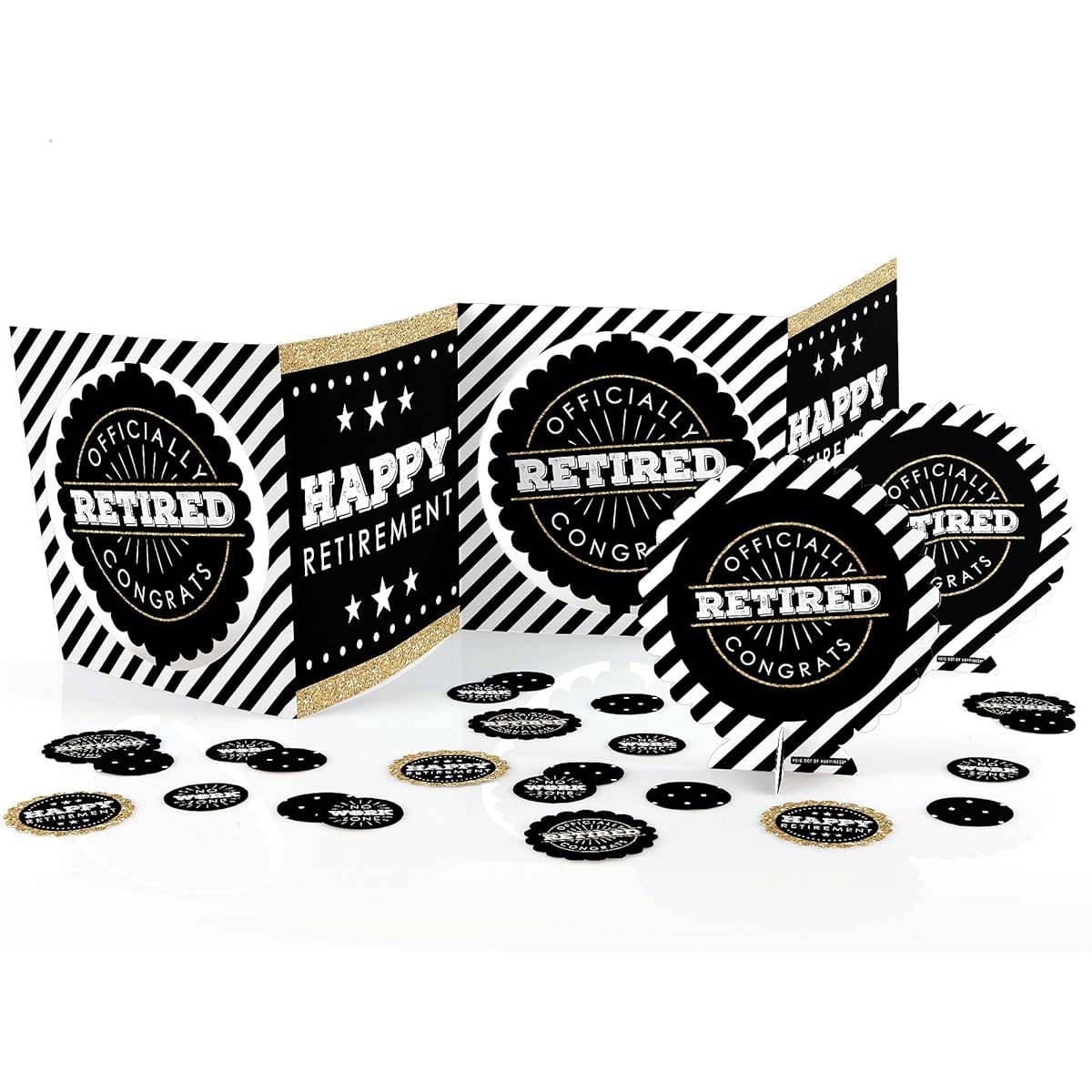 Happy Retirement - Retirement Party Centrepiece & Table Decoration Kit