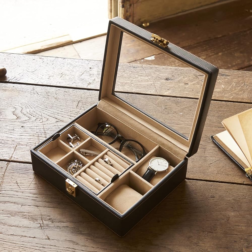 Chatani Sangyo Elementum Men's Storage Box 240-473 H85 x W240 x D200, Cushion Size: Approx. 35 x 55 x 63 mm, Cushion Girth: Approx. 170 mm