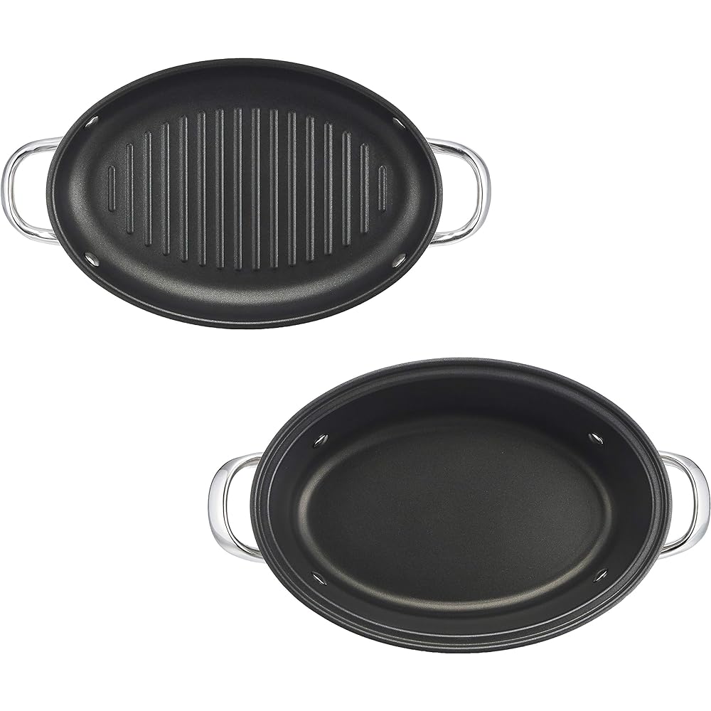 Meyer Oval Pan, Stainless Steel, Fluororesin Processing, Compatible with All Heat Sources, 3-Layered Bottom Structure, "All-in-One Oval Pan" [Domestic Genuine Product] PM-OVP