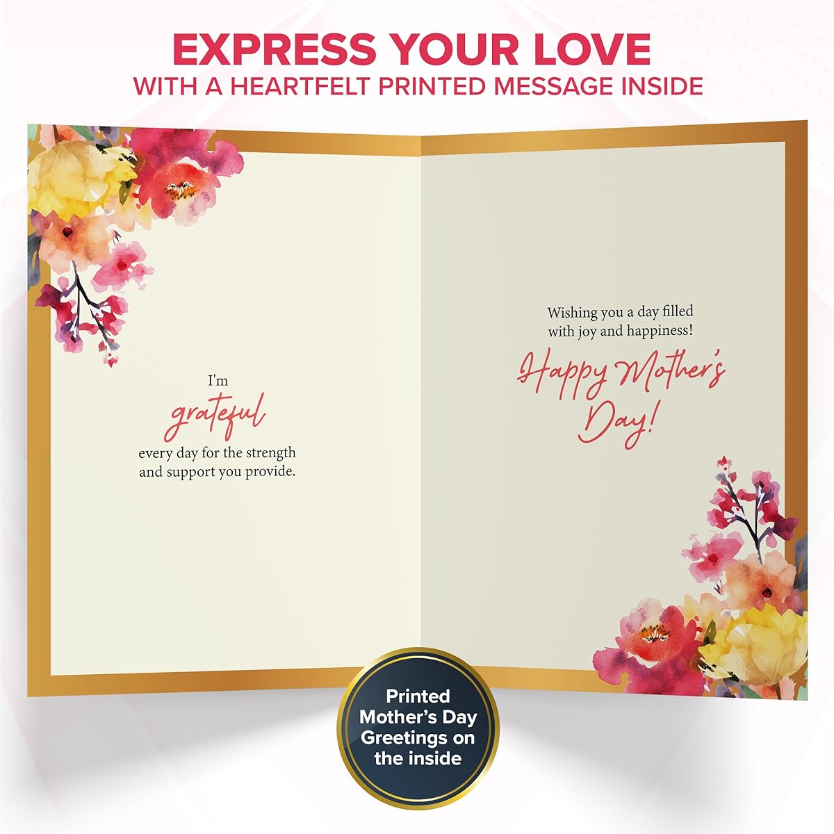 Decorably Mother's Day Card #2 Floral Theme 5.3"x8"