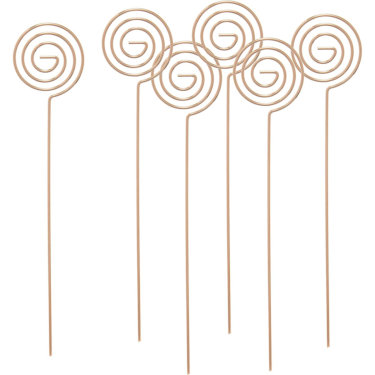 Darice David Tutera 6 Piece Circle Copper Card Holder Picks