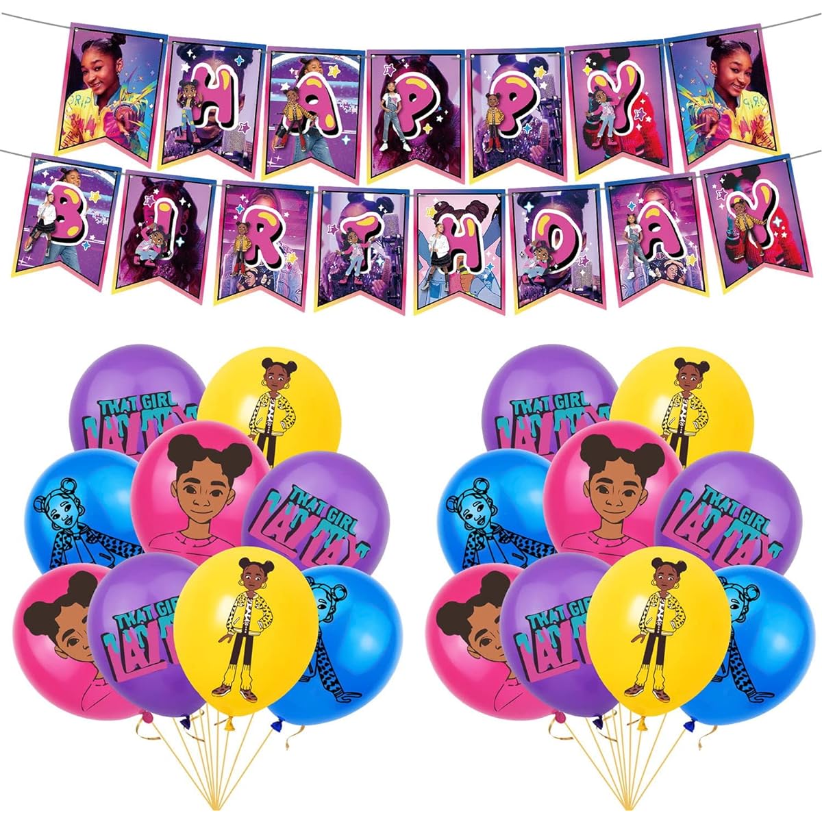 That Girl Lay Girl Birthday Party Decorations, Music Super Girl Theme Party Supplies, That Girl Theme Fans, Kids Birthday Party Supplies