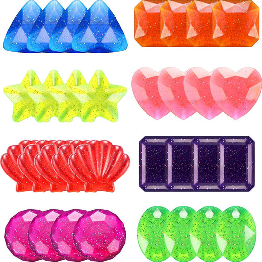 32 Pieces Big Dive Gem Pool Toys, Colorful Precious Dive Gems Diving Toys Sinking Swimming Pool Toys Treasure Swimming Pool Dive Toys Bath Pool Beach Games Party Decorations