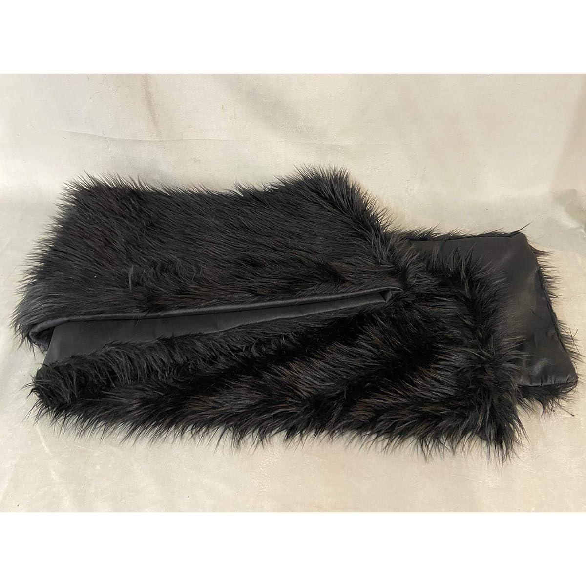 luvfabric Table Runner Black Faux Fur Shaggy Soft Table Linen Decor 12" Long x 108" Long (12 x 108 Inch)
