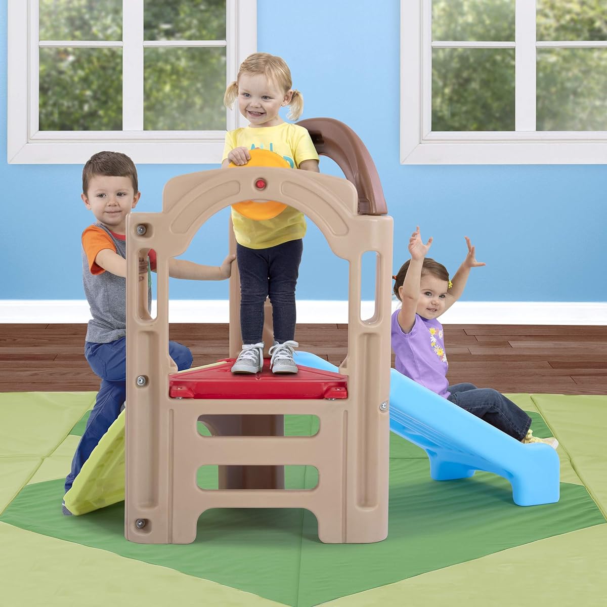 Simplay3 Young Explorers Activity Climber - Indoor or Outdoor Climber and Activity Playset for Toddlers and Kids Made in the USA