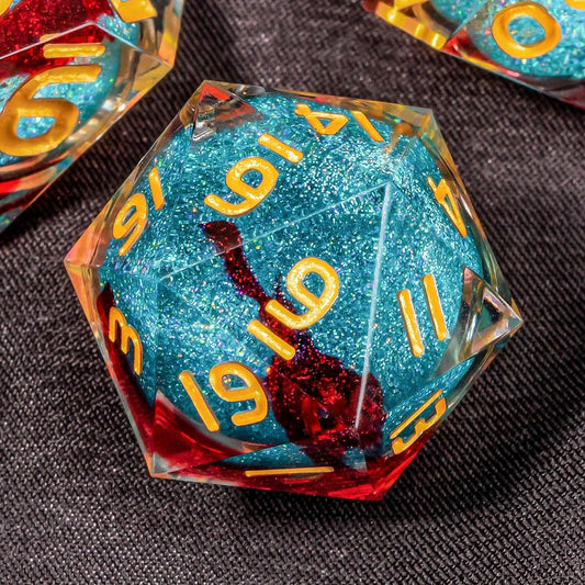 7 Piece Liquid Core DND Dice Set D&D