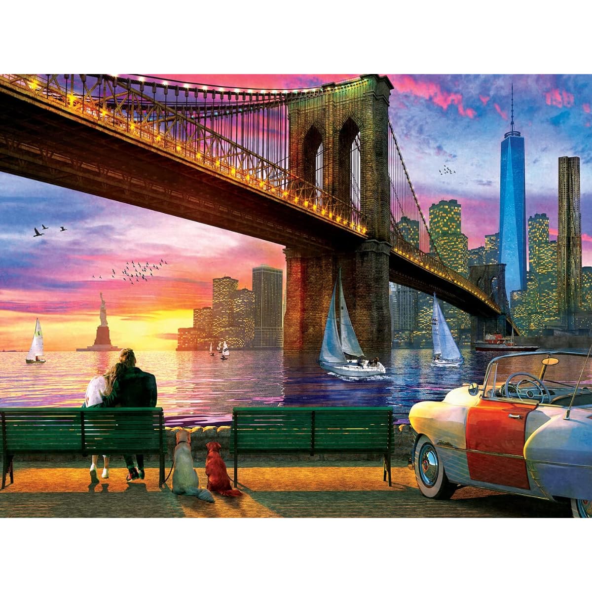 Masterpieces 550 Piece Jigsaw Puzzle for Adults and Families - New York Romance - 18"x24"