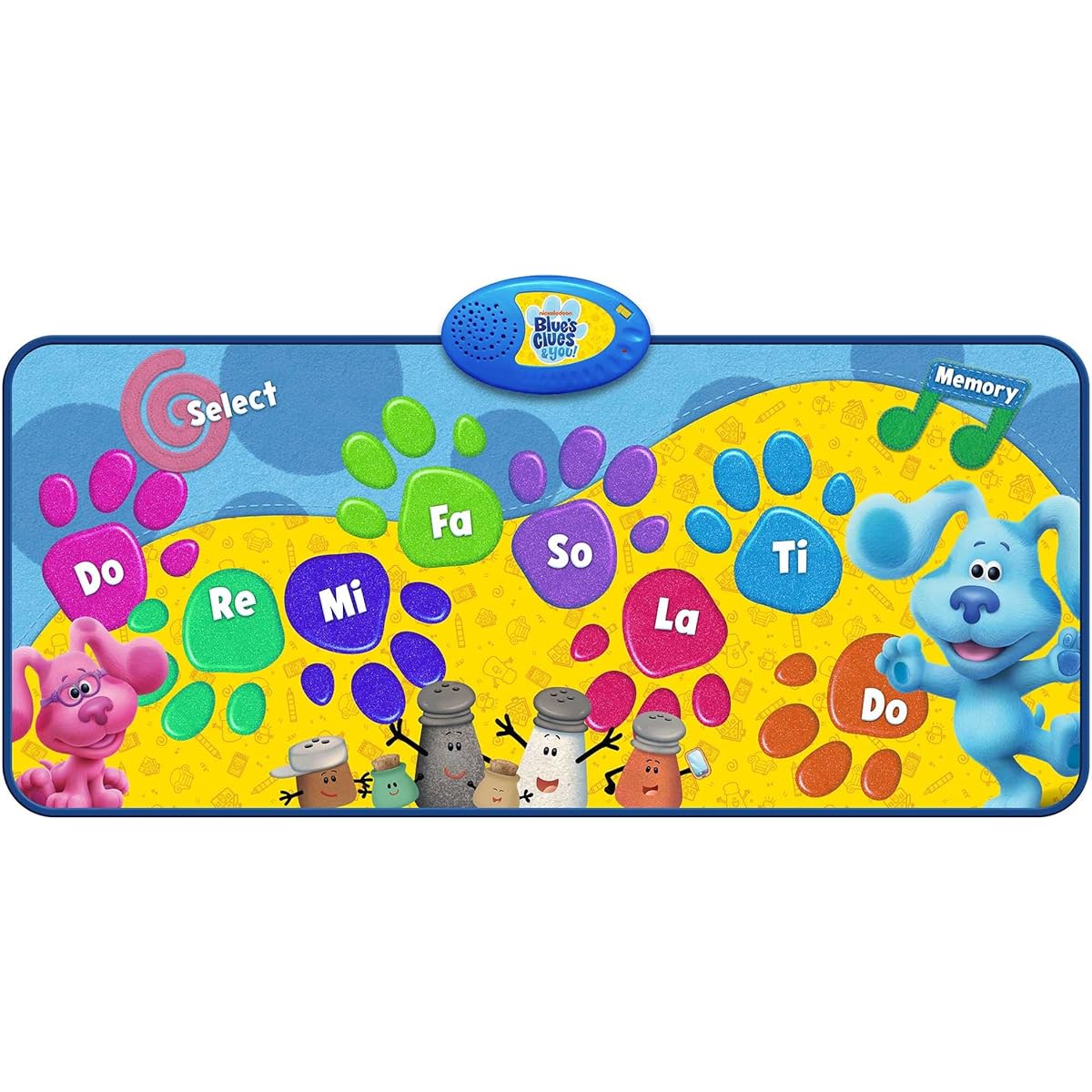 BLUE'S CLUES & YOU: 8 Note Dance Play Mat - 4 Sound & Memory Game Options 31' x 13.75' Musical Mat Ages 3+