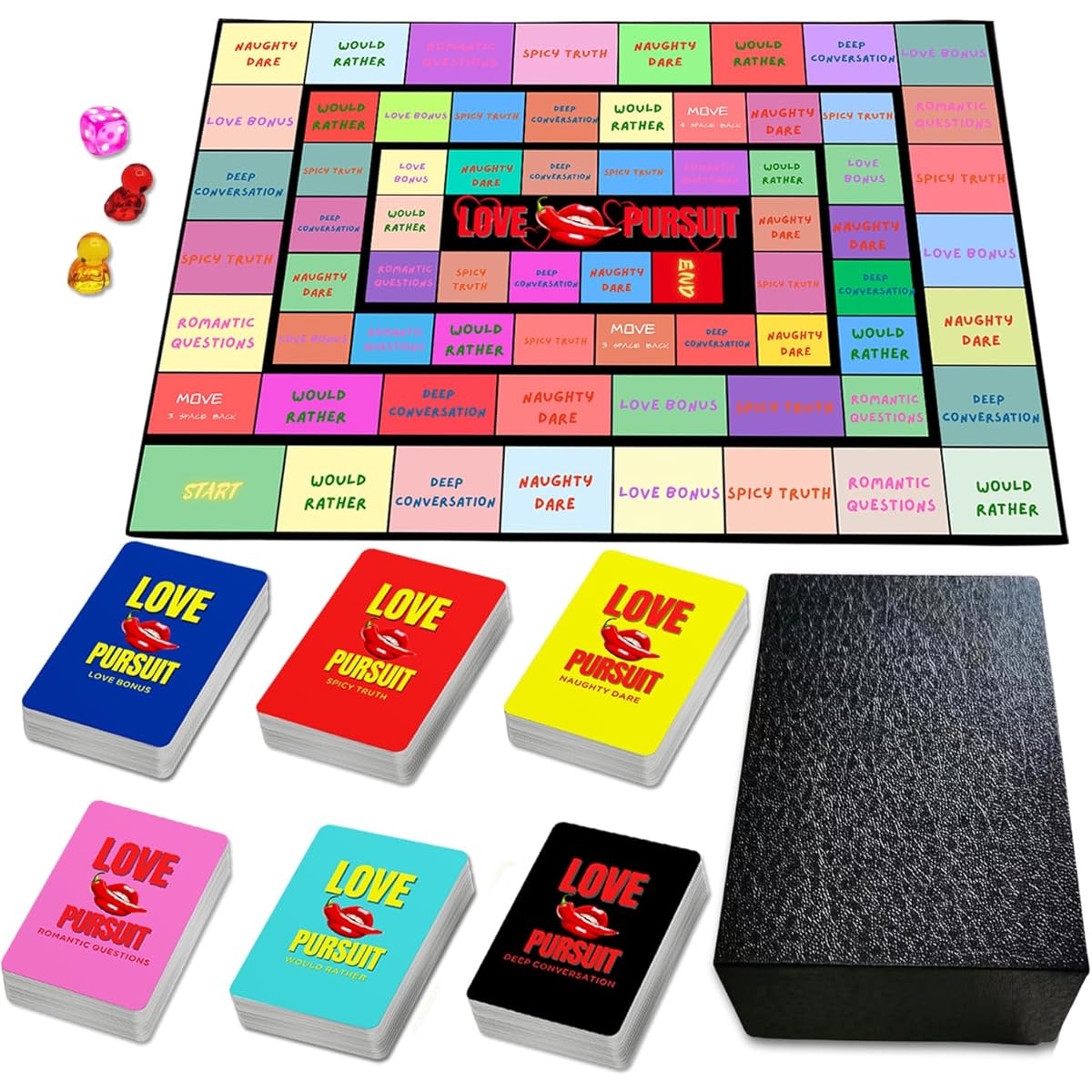 OUO Hoorays Board Game for Couples 7 in 1 Couples Date Night Ideas 260 Couple Card Games Naughty Dare Spicy Tars and More - Birthday Anniversary Valentine Gift