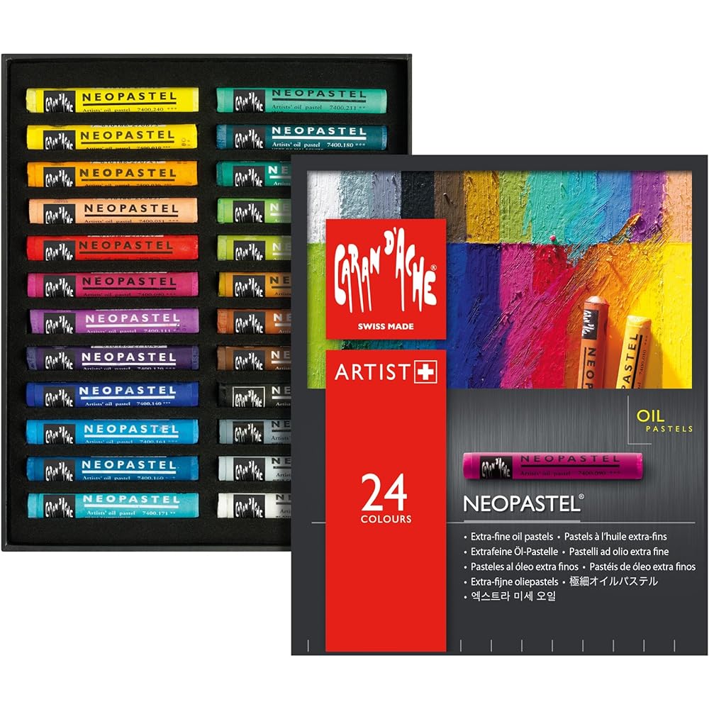 CARAN D`ACHE Pastel Oil-Based Neo Pastel 7400-324 24 Color Set Genuine Imported Product