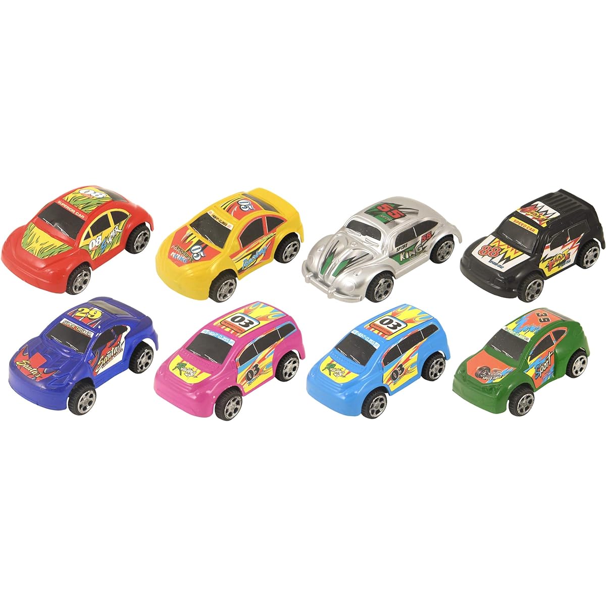 Henbrandt 12 Mini Pull Back Race Cars - Party Bag Filler Toys