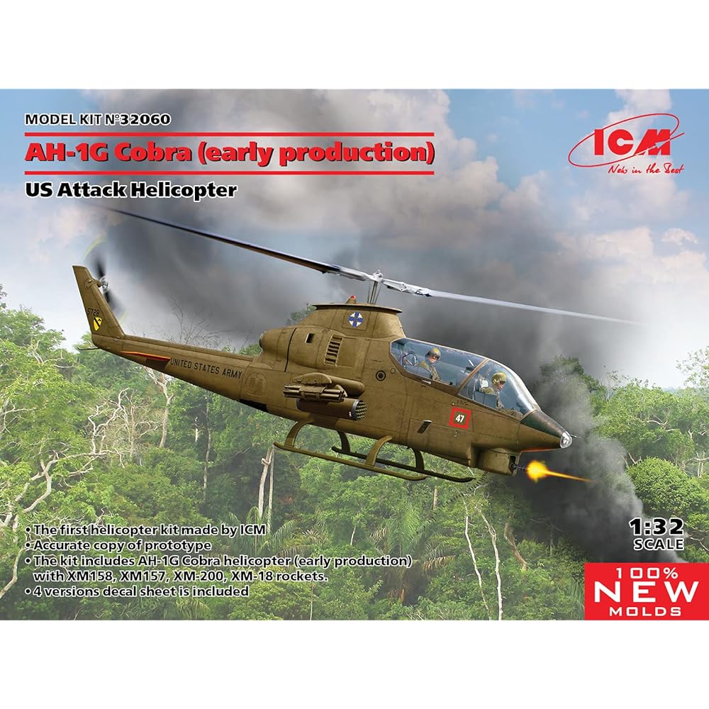ICM 1/32 US Army AH-1G Cobra (Early Type) Plastic Model 32060