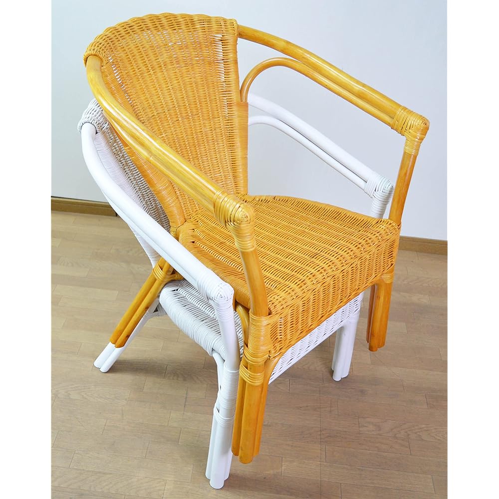 Otake Sangyo Otake Rattan Rattan Wicker Chair Natural 60x60x75cm Natural Natural Wood Finished Product 1 Leg