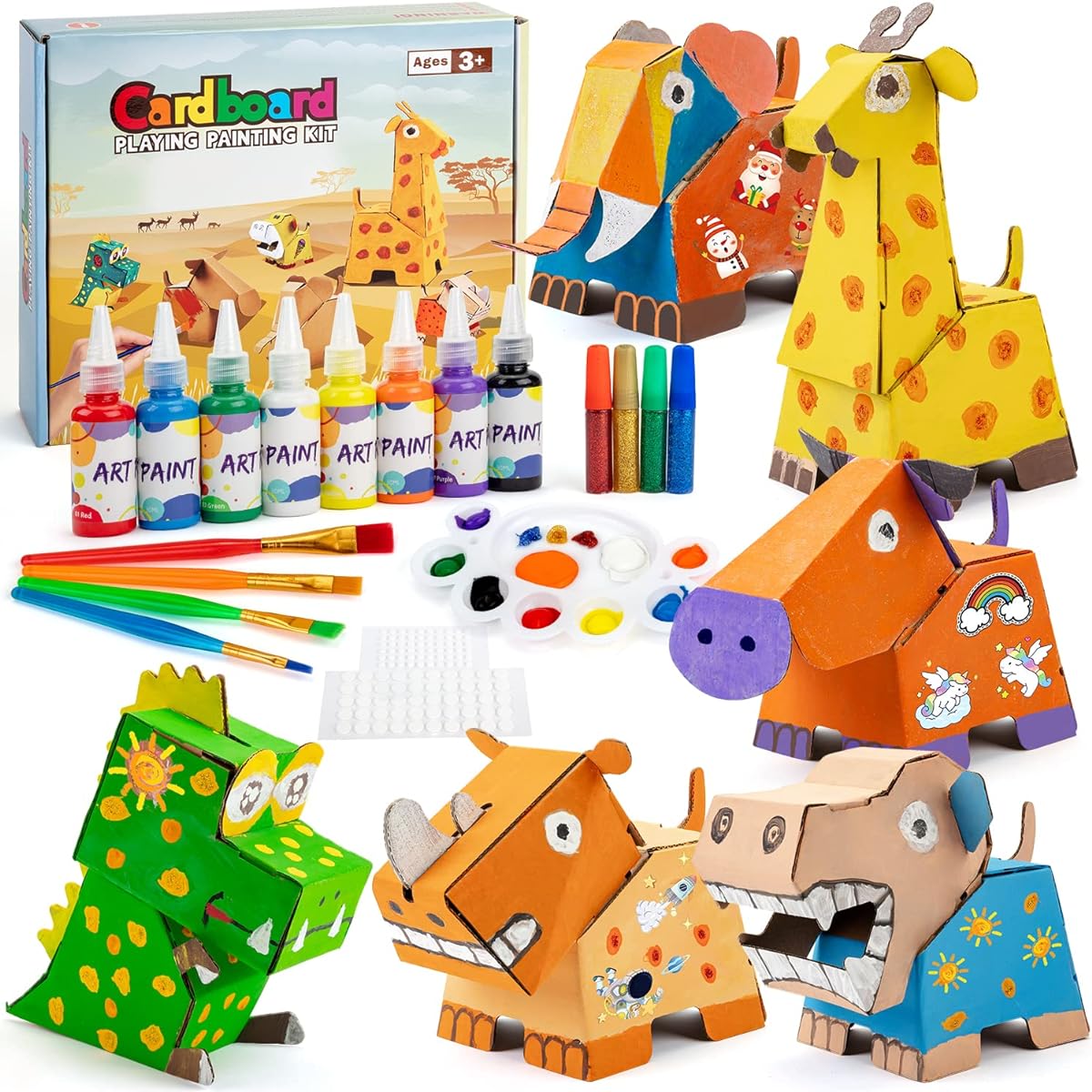 KODATEK 135 Piece Kids Arts & Crafts Painting Kit - Make and Paint Your Own, Art Kit for Kids, Holiday Party Activity, DIY Craft Set, STEAM Projects Toys for Boys and Girls Ages 4+