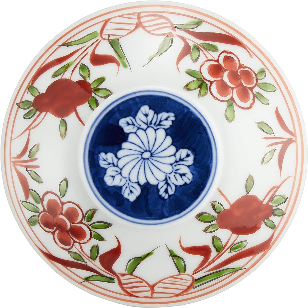 Arita ware Takeken kiln Kikuno Banreki steamed bowl set 54050