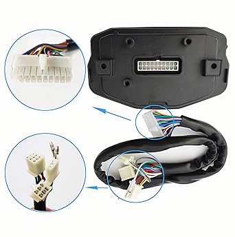 SAMDO Universal Motorcycle Speedometer Odometer Tachometer 14000 RPM 199 Kph Mph Motorcycle Refit Water Temperature Gauge VA Real Color