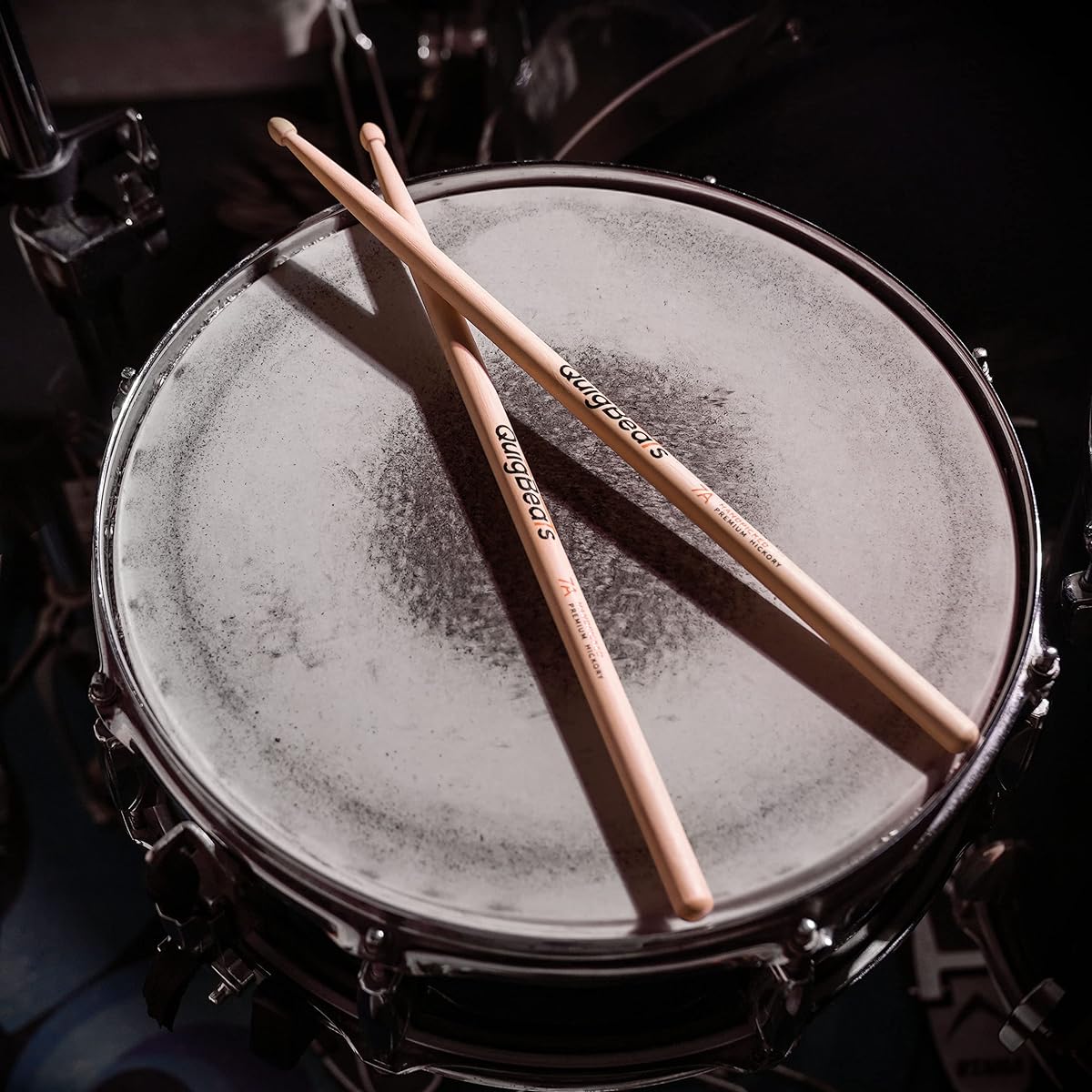 QuigBeats Drumsticks Premium Hickory 7A Drumsticks Pitch Matched Drumsticks for Adults & Kids 1 Pair - A