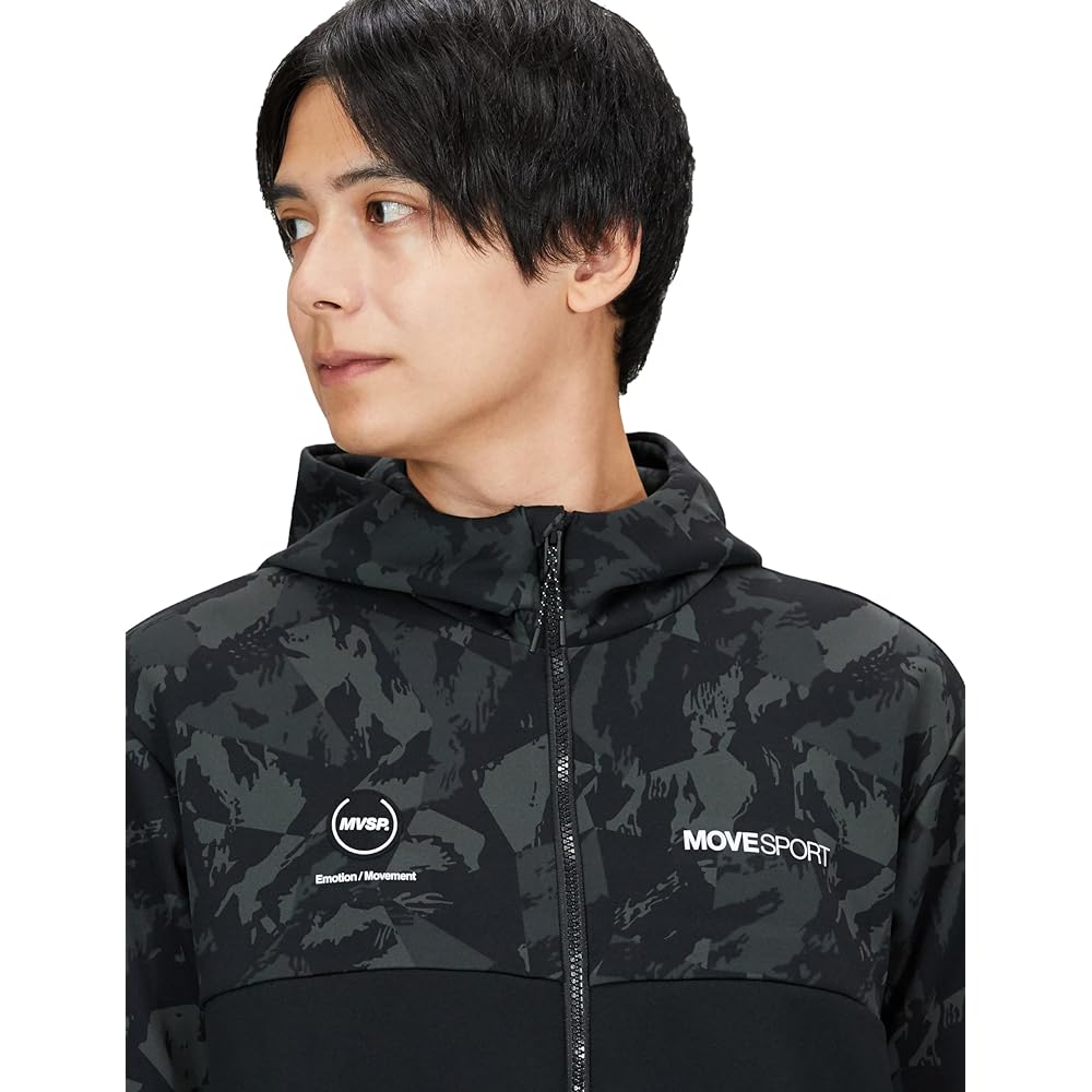 [DESCENTE] Sweatshirt Full Zip Cover (both available) S.F.TECH SHIELD Allover Pattern MOVESPORT MVSP Windproof Heat Retention Stretch Sweat Absorbent Training Men's