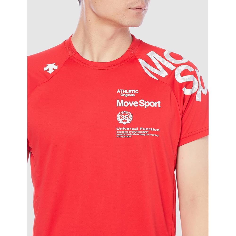 [DESCENTE] Short Sleeve Shirt T-Shirt Dry Transfer Sweat Absorbent Quick Drying Stretch Training MOVESPORT Men's DMMTJA52