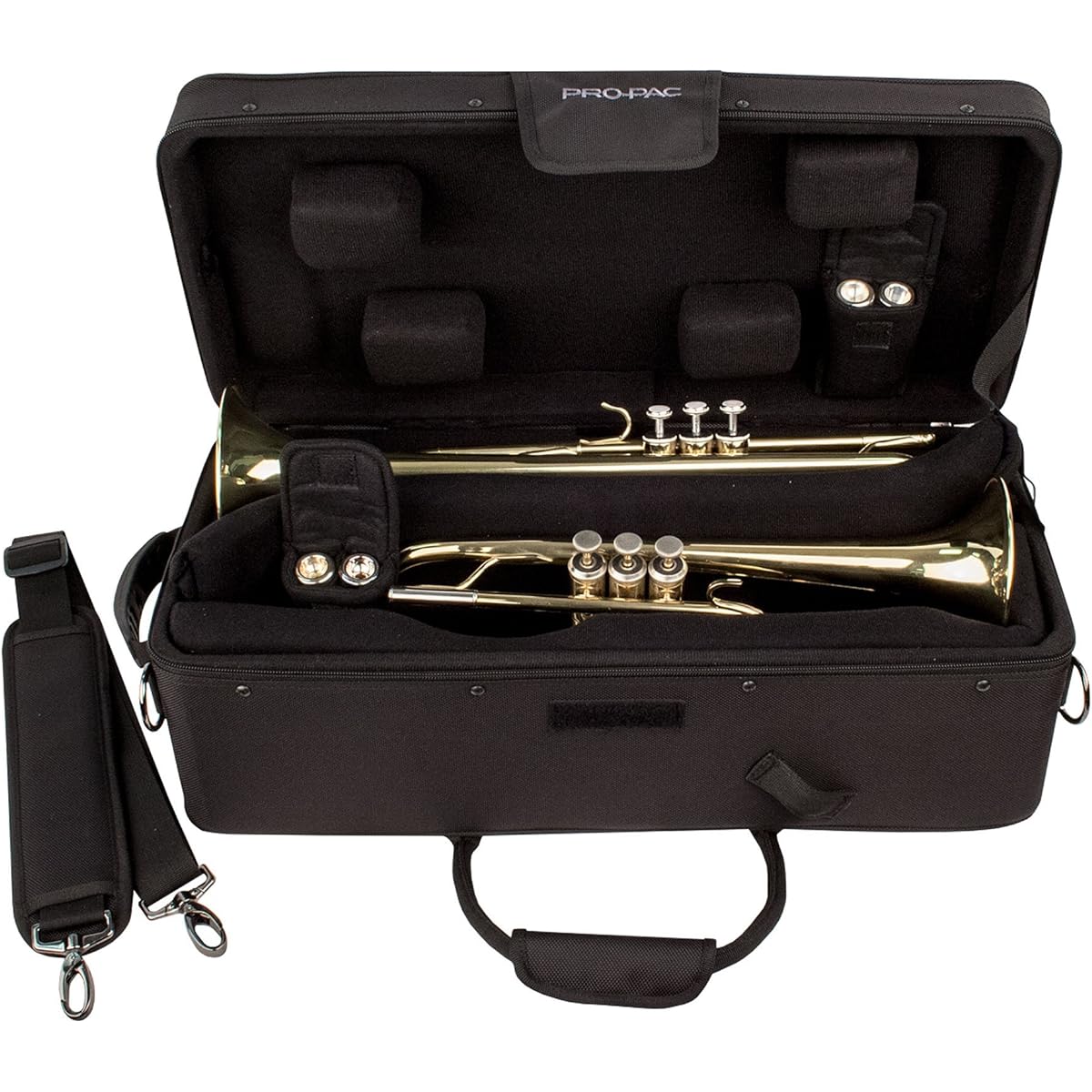 PROTEC trumpet semi-hard case double storage for 2 IP301D black