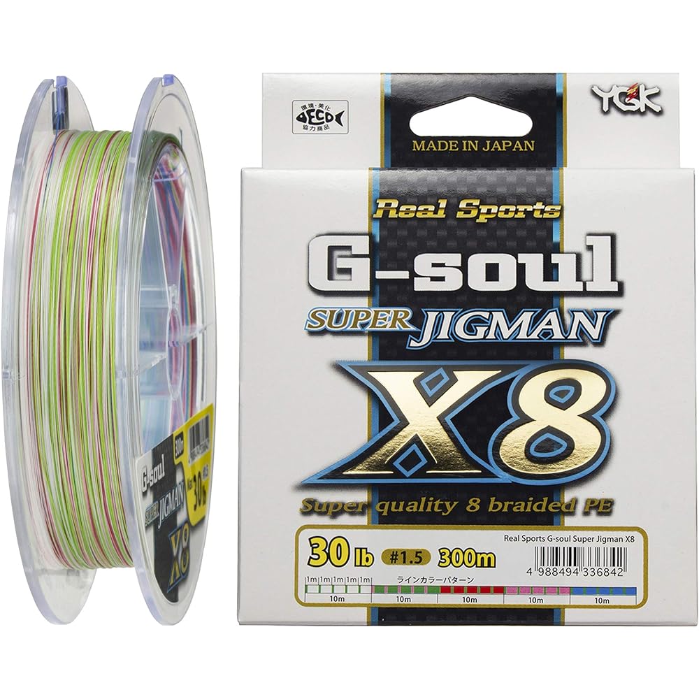 X-Braid PE line G-soul Super Jigman X8 300m 8 pieces