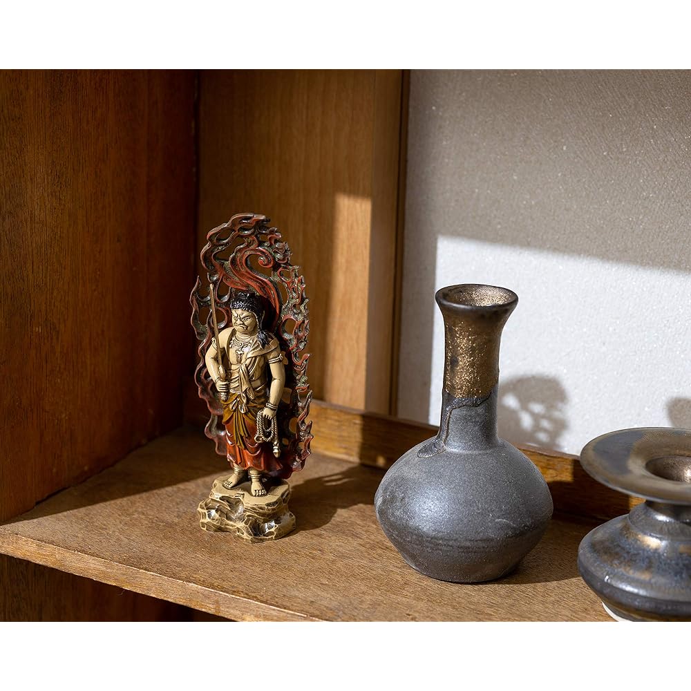 Buddha statue Yellow Fudo Myo-o 15.5cm (painted finish) Buddhist sculptor: Hideun Makita Original model ___ (born in the year of the Rooster) Zodiac guardian principal image Takaoka copperware (Fudo Myouou Y)