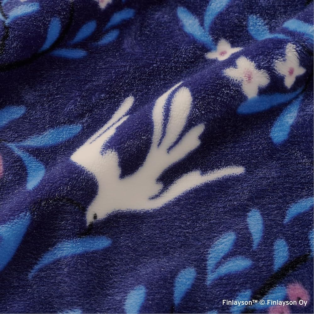 Nishikawa 2-Piece Blanket Single Washable Finlayson Vapaus Winter Reversible Navy FQ03905012