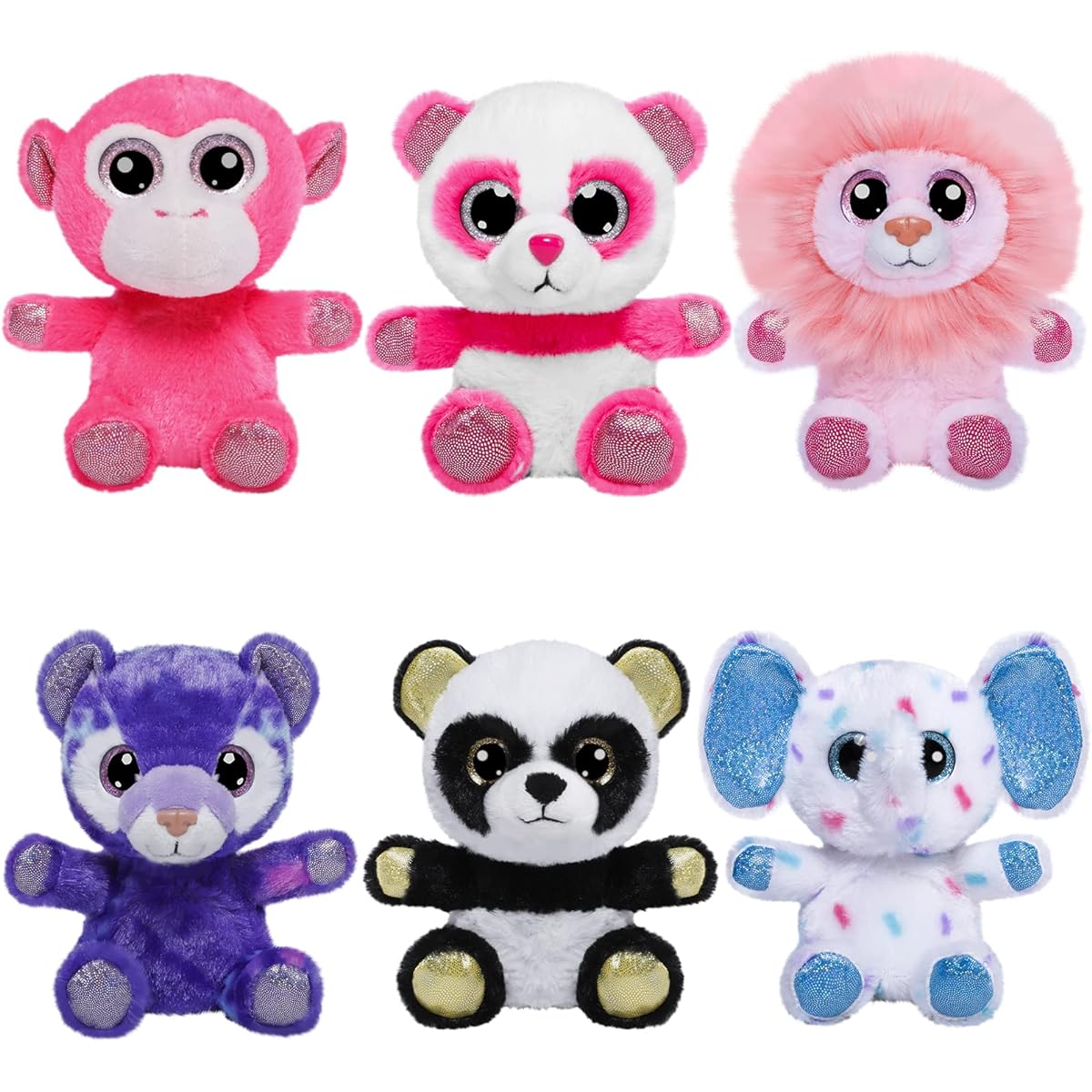 Stuffed Animal Set, Fairy Tale Animal Toys, Stuffed Animal Set of 6 for Babies, Kids, Girls, Boys, Unicorn, Narwhal, Rabbit, Owl, Sloth, Cat