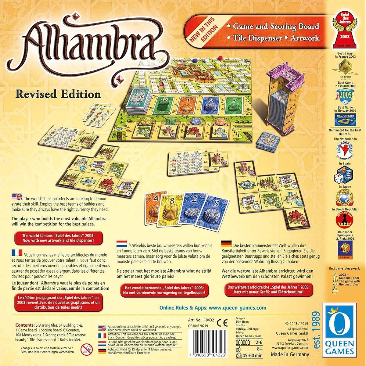 Queen Games Alhambra Revised Edition Board Game