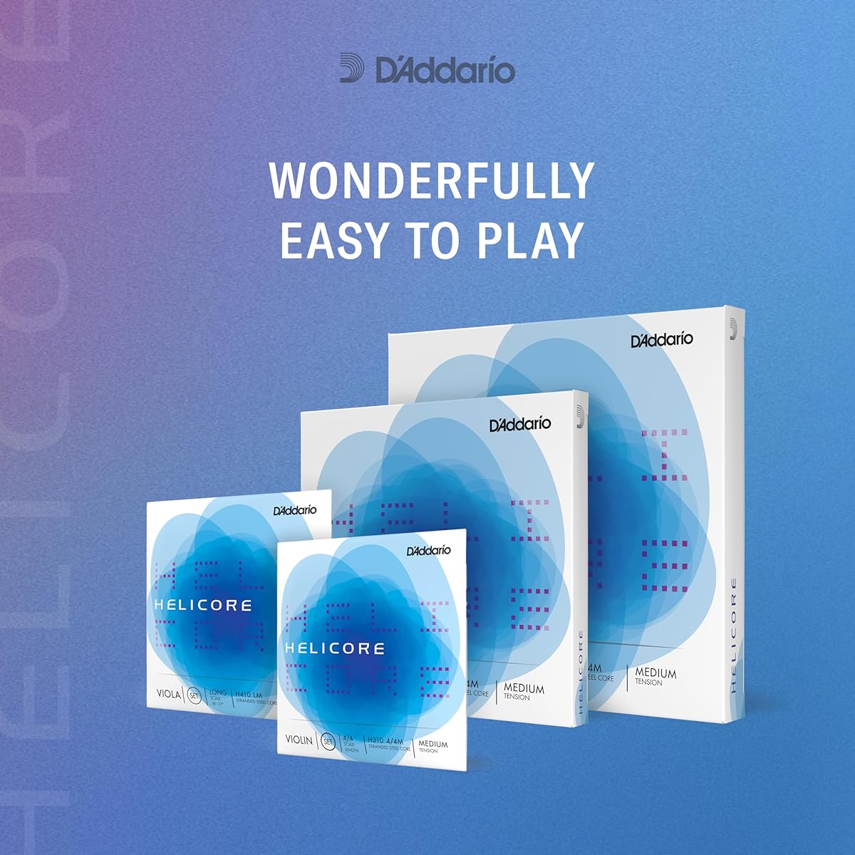 D'Addario Wood Base (Contrabass) Strings Helicore Hybrid Set HH610 3/4H Heavy Tension [Domestic Genuine Product]
