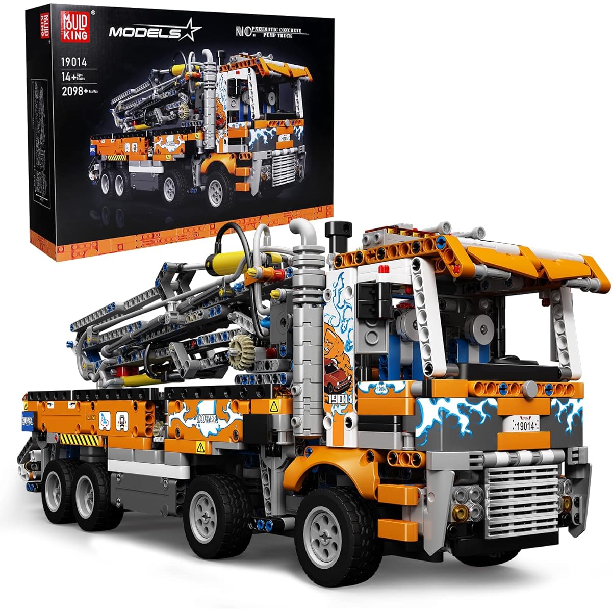 Mould King 19014 Heavy Duty Tow Truck Building Set for Ages 8 and Up - 2106 Piece Terrain Tow Truck Model Toy