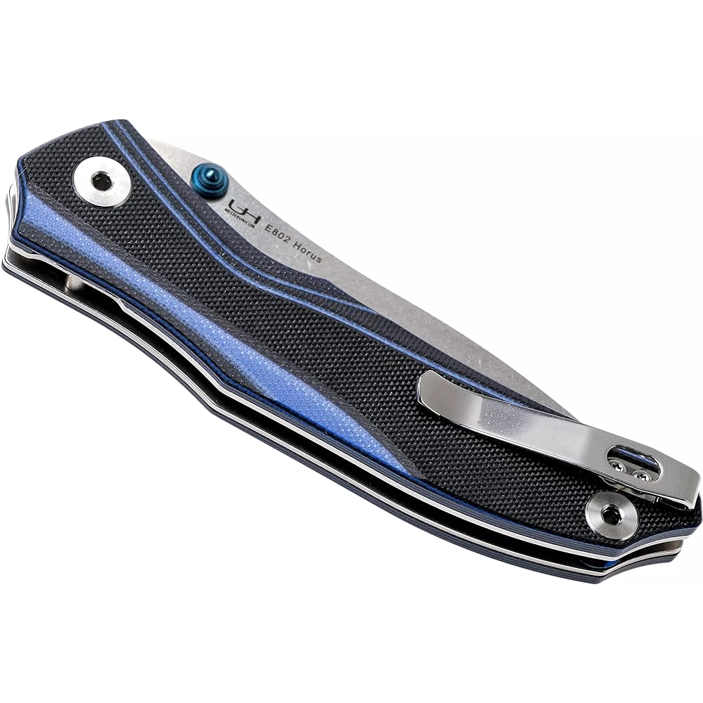 [Domestic authorized distributor product] UMAREX REALSTEEL E802 Hours Blue/Black Real Steel Folding Knife Camping Outdoor Climbing Survival UMA50205