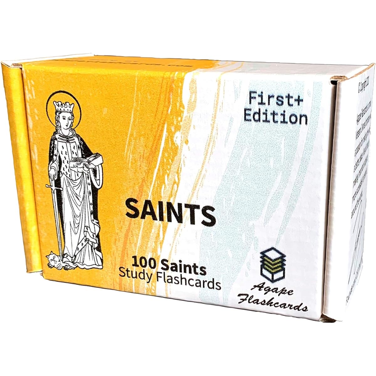 Agape Flashcards - Saint Study Flashcards: 100 of the Most Interesting and Inspirational Patron Saints | Pack of 100 Learning Flashcards | Perfect for Learning the History and Lives of Saints | Made in the USA