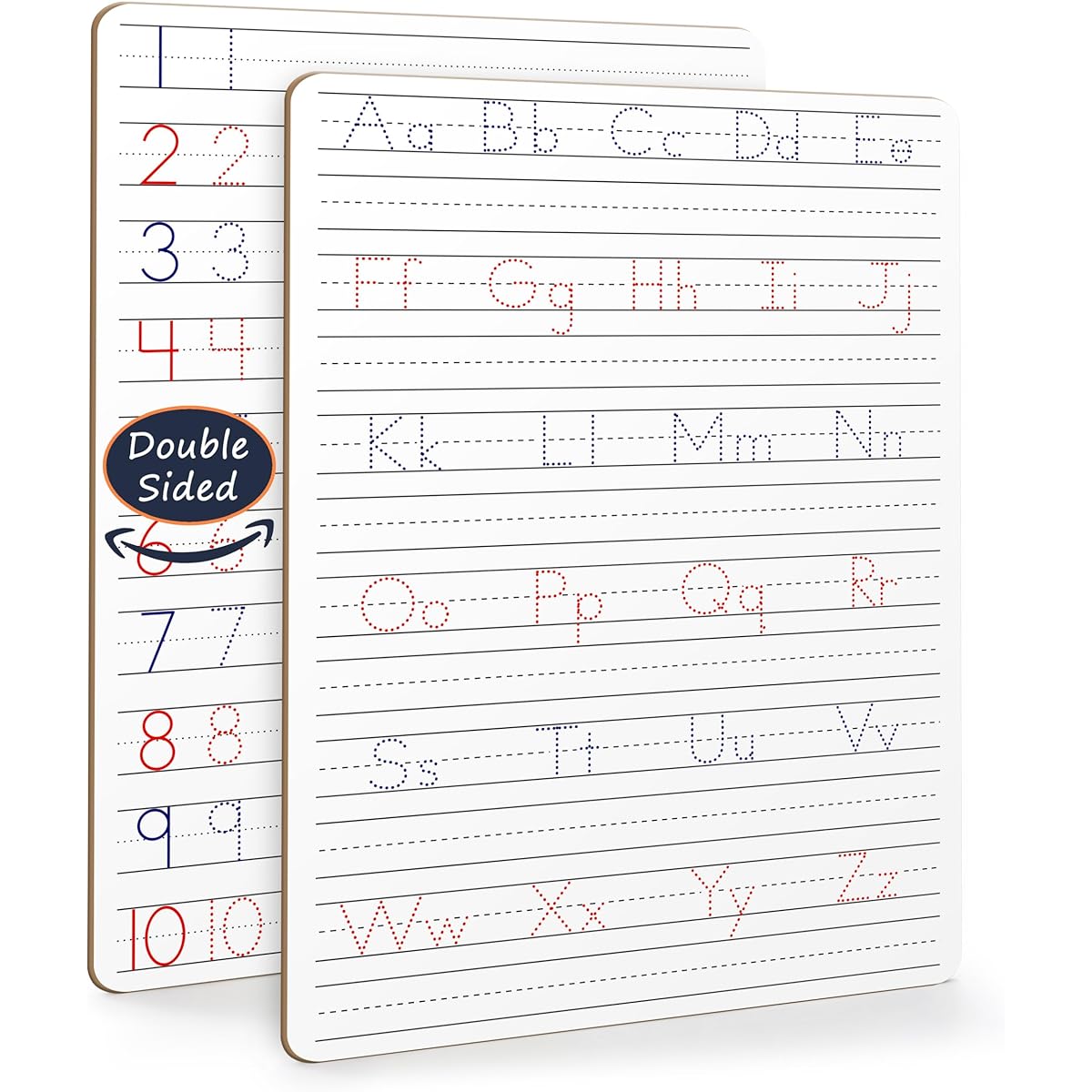 Scribbledo Dry Erase Handwriting Practice for Kids 9 x 12 Inch Alphabet Tracing Board Whiteboard Letter Tracing for Kids Ages 3-5 Write and Wipe Alphabet Practice Cards Letters Writing Boards 2 Pack