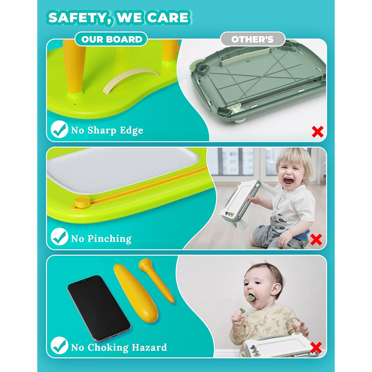TEKFUN Toddler Toys for 1-3 Years Old Magnetic Drawing Board No Mess Doodle Pad Toddler Educational Toy Birthday Christmas Gift for Girls Boys