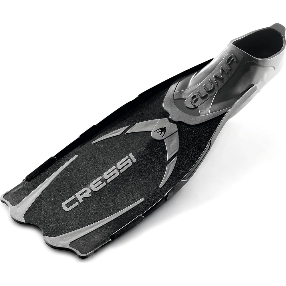 CRESSI Snorkeling Swim Fin [PLUMA] Full Foot Blade Molded with Patented Manufacturing Method Lightweight Responsible [Genuine Product]