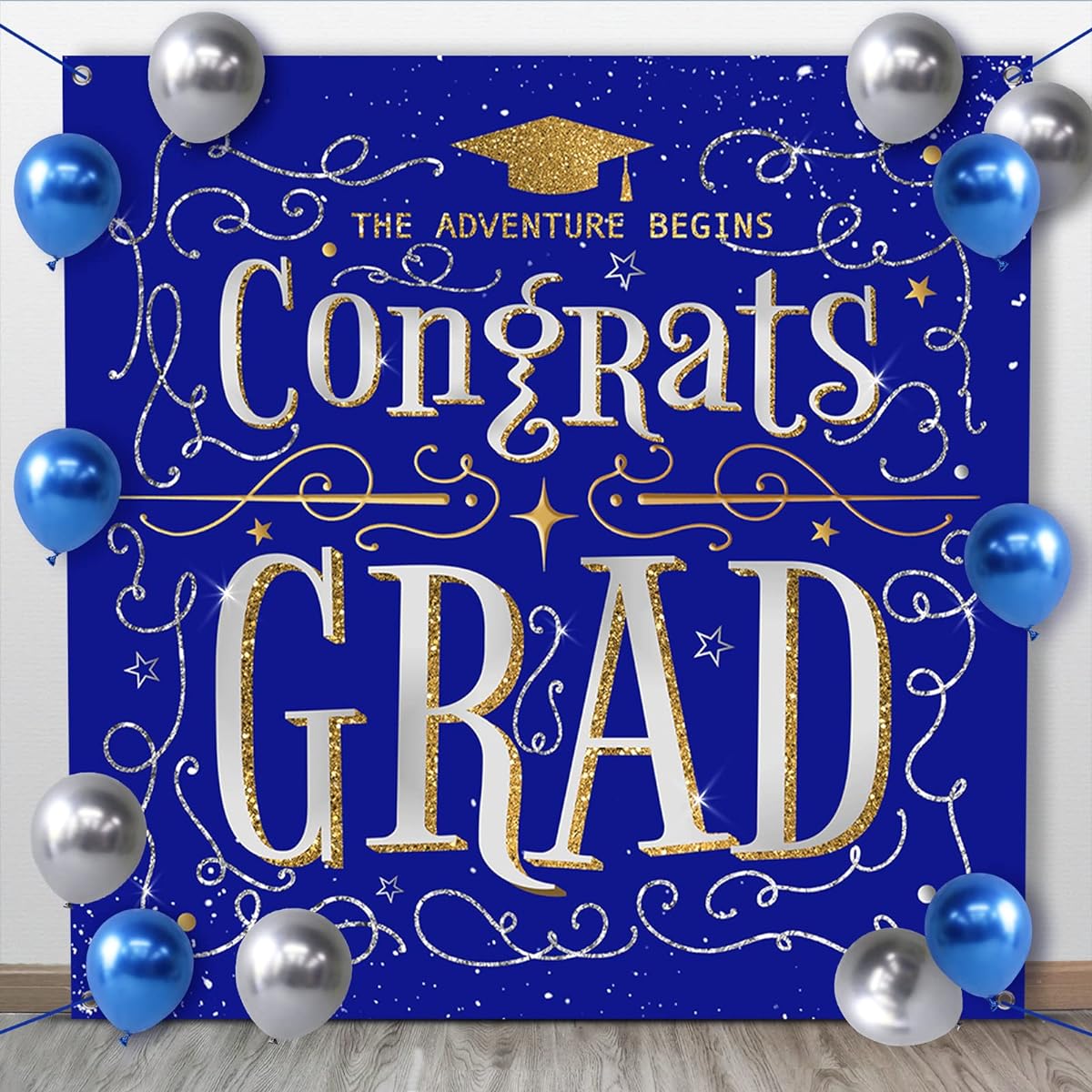 Bunny Chorus Graduation Party Decorations 2023 Kit Graduation Balloons Set of 12 Graduation Photo Background Banner University High School Middle School Graduation Decorations