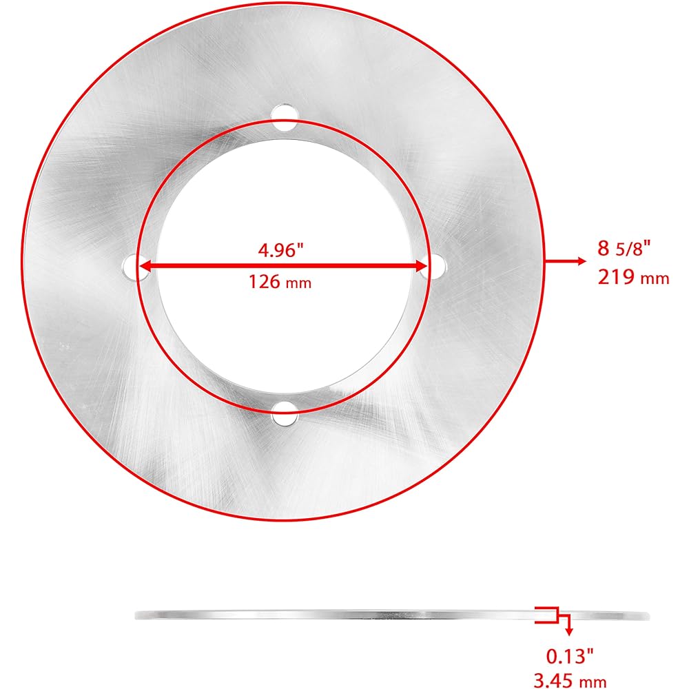 Caltric Rear Brake Rotor Disc Compatible with Yamaha Kodiak 450 YFM450F 2005-2006 1D9-F5831-00-00
