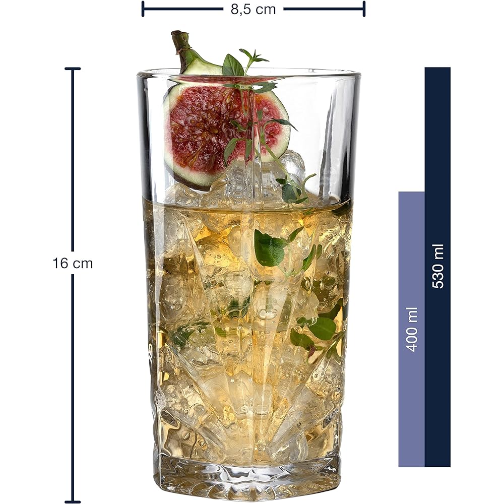 LEONARDO tumbler set of 8 (330ml x 4 pieces/530ml x 4 pieces) CAPRI 022804