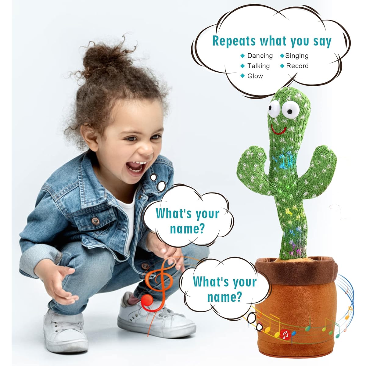 MILEGI Baby Dancing Cactus Singing Cactus Baby Toy Boys Baby Toy Dancing Cactus Imitation Toy with English Song Cactus Toy for Home Decoration